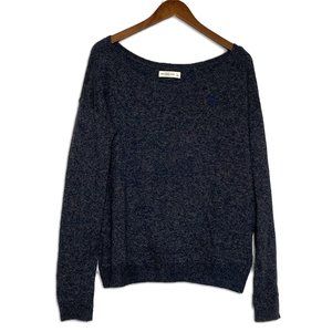 ABERCROMBIE Blue Scoop Neck Pullover Sweater, Size Large